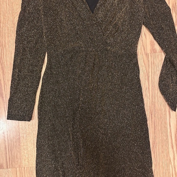 Long Sleeve Black Sparkle Glitter Dress Size Small‎ - Picture 3 of 7